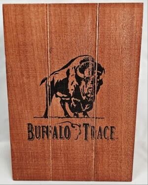 Buffalo Trace Wooden Cigar Box Empty 7.25" T x 5" Wide x 3.75" Tall